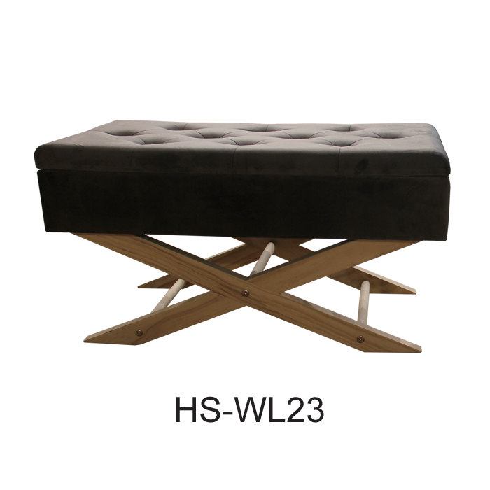 Wood leg stool