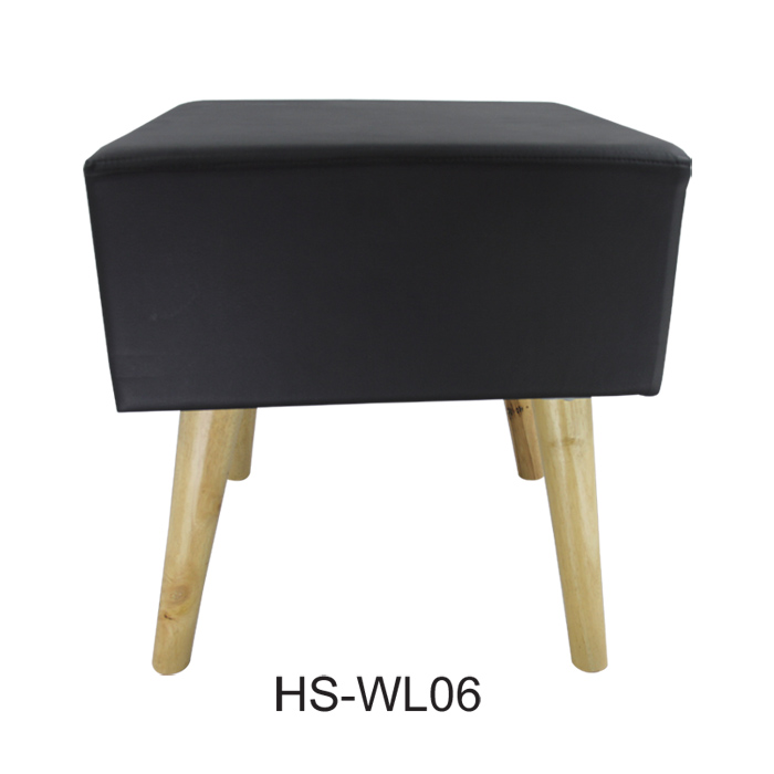 Wood leg stool