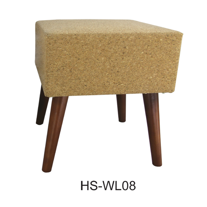 Wood leg stool