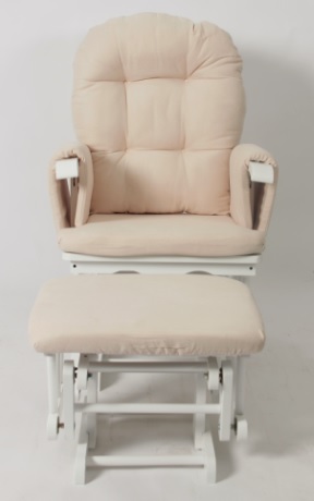 glider with recline White+Cream